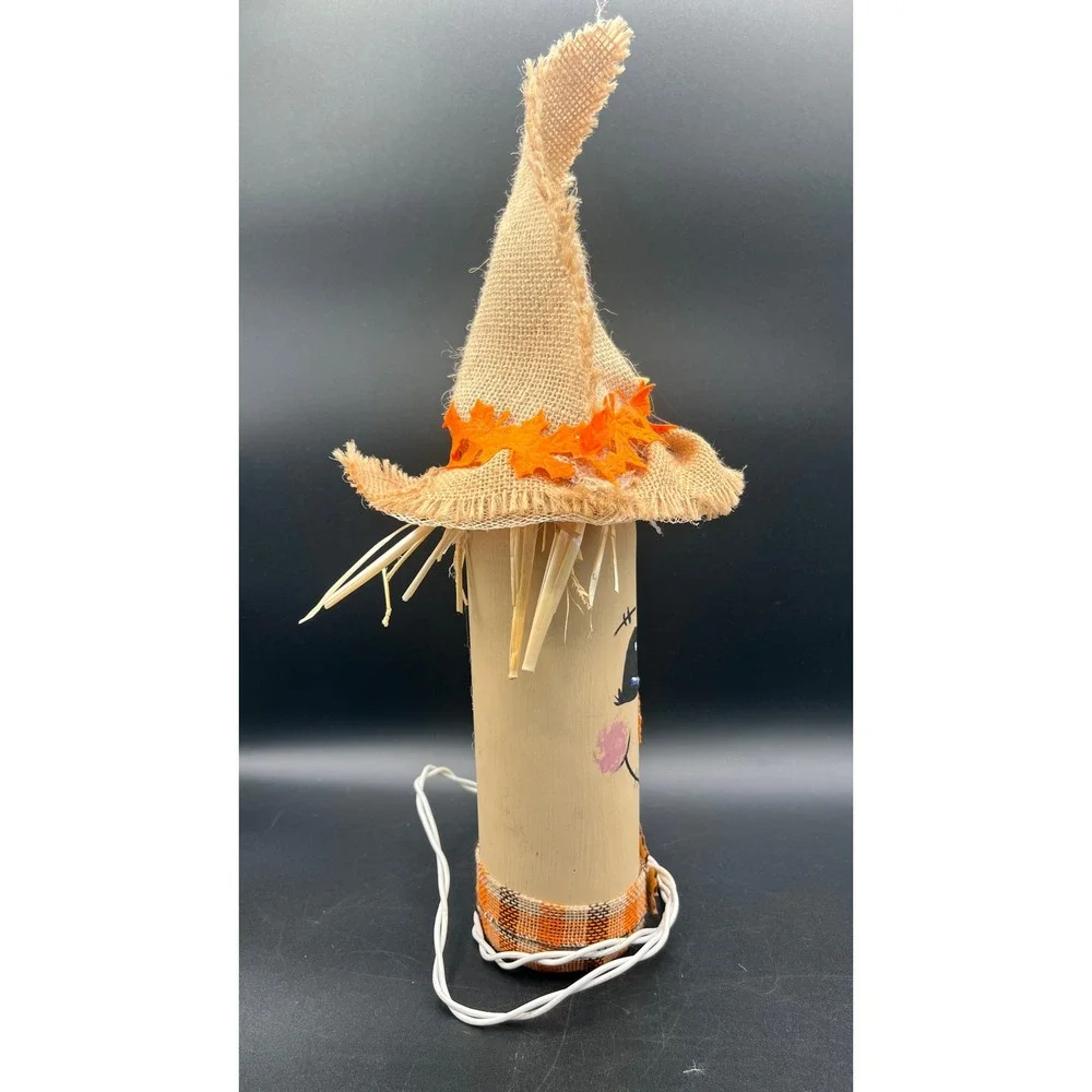 Light Up‎ Lamp Scarecrow Wine Bottle Fall Halloween Decor 16